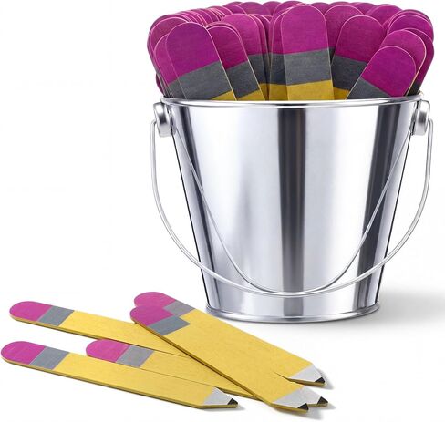 Novabright 100 Pcs Pencil Flip Name Sticks with Metal Bucket Talking Flip Name Counting Sticks for Classroom Management Teacher Student Grouping Tally Educational and Learning Classroom Supplies in Kuwait