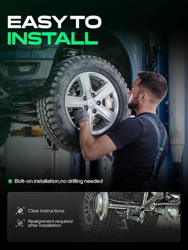 طقم رفع التسوية الخلفية YHTAUTO مقاس 1 بوصة متوافق مع Ram 2500/ProMaster 2500 2014-2022 | فواصل زنبركية فولاذية ترفع الجزء الخلفي بمقدار بوصة واحدة | طقم تسوية التعليق عدد 2 مع الأجهزة in Kuwait