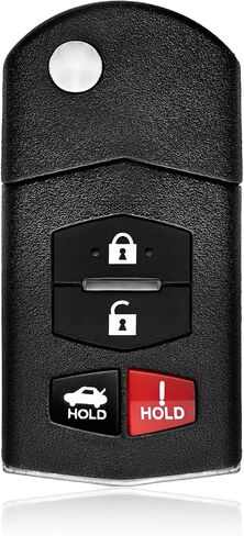 استبدال لـ 2004 2005 2006 2007 2008 2009 2010 2011 Mazda 3 6 Hatchback Sedan Wagon Miata MX-5 RX-8 Key Fob Remote Control KPU41788 4 أزرار 315 ميجاهرتز in Kuwait
