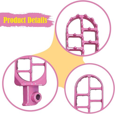 2 Pieces Motorcycle Foot Pegs Aluminum Alloy Metal Pedals Footrests Modification Parts Easy Installation Replacement Suitable for Riders Trail Riding, Pink in Saudi Arabia