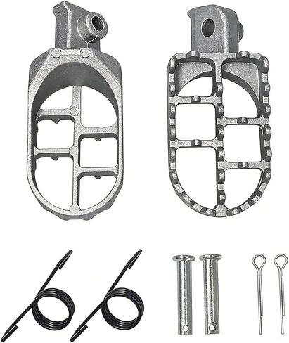 2 Pieces Motorcycle Foot Pegs Aluminum Alloy Metal Pedals Footrests Modification Parts Easy Installation Replacement Suitable for Riders Trail Riding, Pink in Saudi Arabia