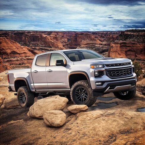 لوحات تشغيل AUTOSAVER88 متوافقة مع 2019-2026 Chevy Silverado/GMC Sierra 1500 Crew Cab، 2020-2026 2500HD 3500HD، خطوات جانبية من الفولاذ الكربوني، شريط نيرف مثبت بمسامير مع خطوة من طبقتين، تصميم أنبوب مربع in Kuwait