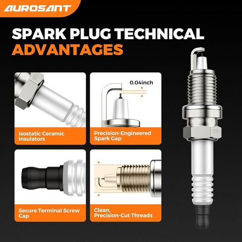 Set of 4 Ignition Coil Pack and Spark Plugs Compatible with 1.7L L4 2001 2002 2003 2004 2005 Honda Civic 1.7 Replaces UF400 C1460 in Saudi Arabia