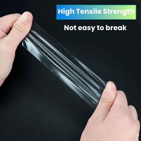 Ultra Thin Clear PET Double Sided Tape 1" x 82 Ft Strong Adhesive Removable No Residue Double Sided Transparent Mounting Tape for DIY Crafts Office Home Decoration Industrial Fixing in Saudi Arabia