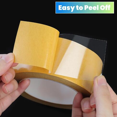 Ultra Thin Clear PET Double Sided Tape 1" x 82 Ft Strong Adhesive Removable No Residue Double Sided Transparent Mounting Tape for DIY Crafts Office Home Decoration Industrial Fixing in Saudi Arabia
