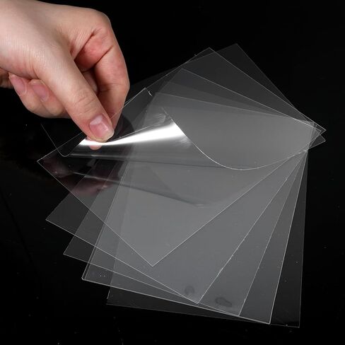 20 Pcs Acetate Sheets, A5 Heat Resistant Clear Acetate Sheets for Crafts, Clear Shrink Papers Transparent Plastic Sheet for DIY Crafts, Scrapbook, Baking, Easy to Cut in Kuwait