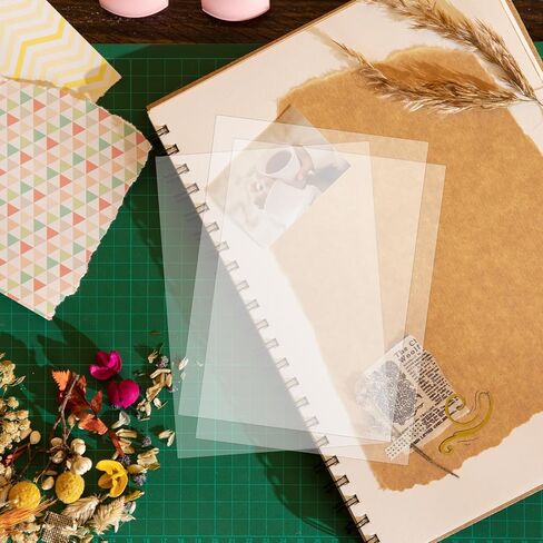 20 Pcs Acetate Sheets, A5 Heat Resistant Clear Acetate Sheets for Crafts, Clear Shrink Papers Transparent Plastic Sheet for DIY Crafts, Scrapbook, Baking, Easy to Cut in Kuwait