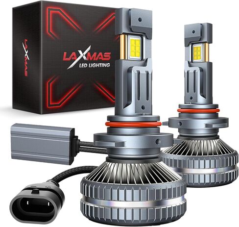 Laxmas Brightest H11 LED Bulbs, 42,000LM Ultra Brightness, 6500K Cool White, 1:1 Design, H11/H8/H9 Waterproof Light Bulbs with 15000RPM Cooling Fan, Easy to Install, Plug-N-Play, 2-Pack in Saudi Arabia