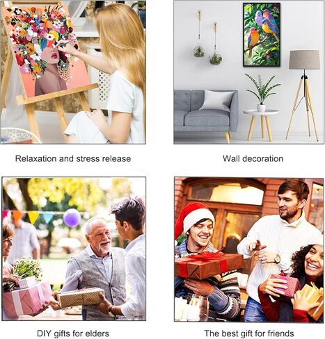 ARTGOTO Large Paint by Numbers Kits for Adults,15.7x27.5inch/40x70cm Painting by Numbers for Adults Birds A,Paint by Numbers Canvas Kits for Home Room Wall Decor (Without Frame) in Saudi Arabia