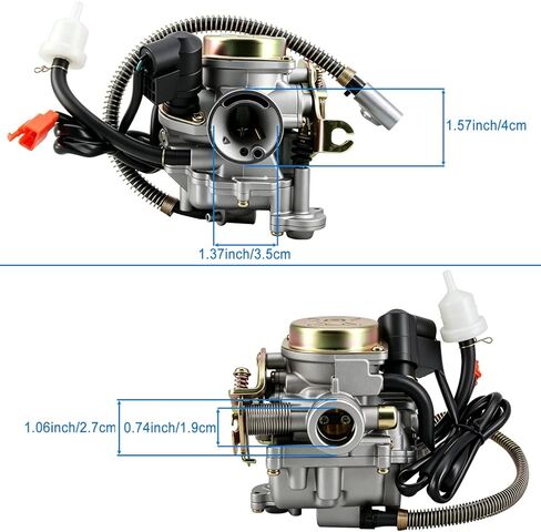GY6 50cc 49cc Carburetor for 4 Stroke Taotao Kymco Moped Scooter ATV Go Karts Quads 139QMB 139QMA PD18J Engines with Racing Ignition Coil Magneto Flywheel Puller in Saudi Arabia