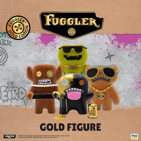 Fuggler Gold Edition Figure Window Box Collectible Character Accessories Golden Edition Official Licensed Display Toy Deluxe (Assortment B) in Saudi Arabia