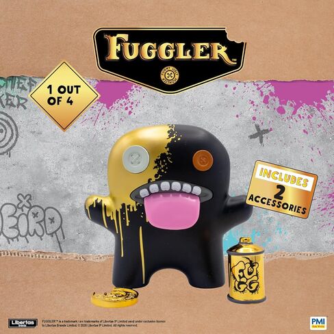 Fuggler Gold Edition Figure Window Box Collectible Character Accessories Golden Edition Official Licensed Display Toy Deluxe (Assortment B) in Saudi Arabia