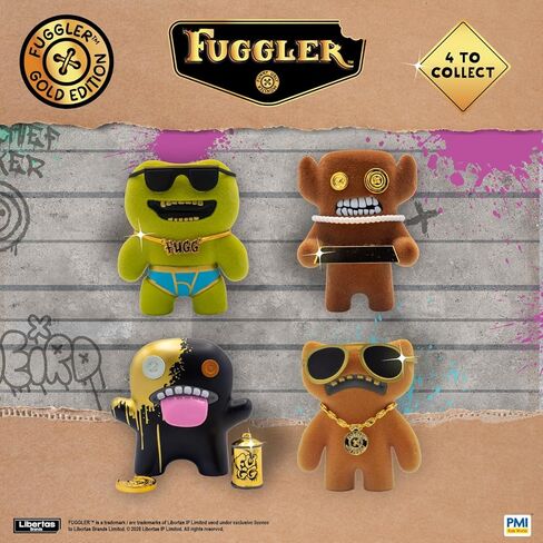 Fuggler Gold Edition Figure Window Box Collectible Character Accessories Golden Edition Official Licensed Display Toy Deluxe (Assortment B) in Saudi Arabia