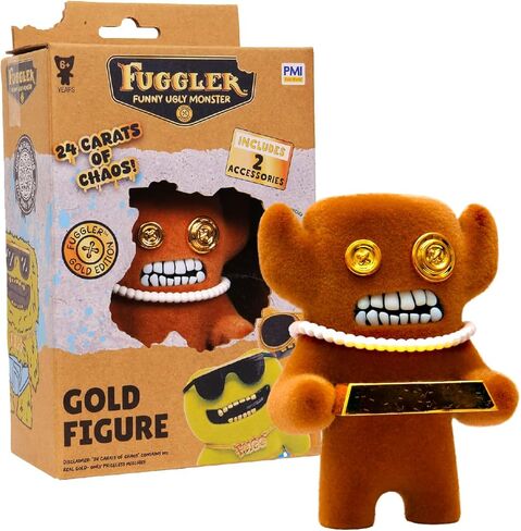 Fuggler Gold Edition Figure Window Box Collectible Character Accessories Golden Edition Official Licensed Display Toy Deluxe (Assortment B) in Saudi Arabia