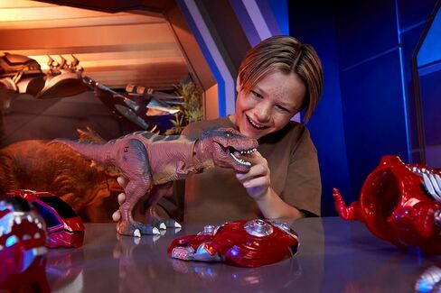 Armor-Up T-Rex Dinosaur Ajax Toy Figure with 7 Removable Armor Pieces, Tail-Triggered Chomp, Pilot Pod Compatible, 8.7" Hx17.9 L, Kids, Boys, Girls, Ages 6+ in Saudi Arabia
