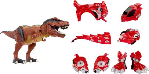 Armor-Up T-Rex Dinosaur Ajax Toy Figure with 7 Removable Armor Pieces, Tail-Triggered Chomp, Pilot Pod Compatible, 8.7" Hx17.9 L, Kids, Boys, Girls, Ages 6+ in Saudi Arabia