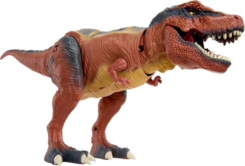 Armor-Up T-Rex Dinosaur Ajax Toy Figure with 7 Removable Armor Pieces, Tail-Triggered Chomp, Pilot Pod Compatible, 8.7" Hx17.9 L, Kids, Boys, Girls, Ages 6+ in Saudi Arabia