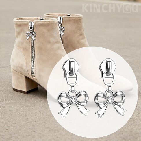 KINCHYGO, 12 Pack #5 Metal Bowknot Zipper Pulls Zipper Head Replacement for Jacket Coat Backpack in Saudi Arabia
