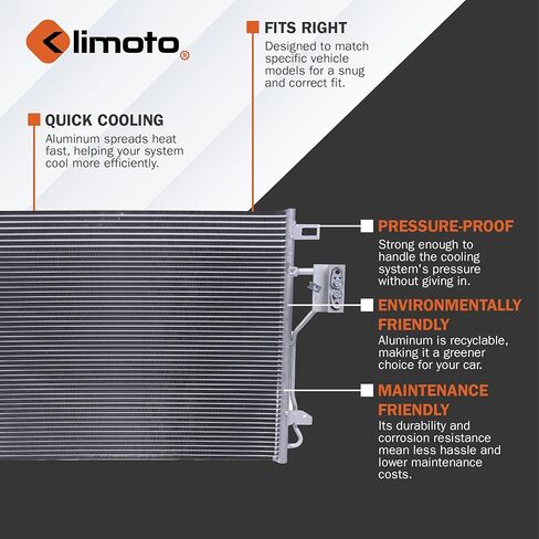 A/C Condenser | Compatible with Honda Prelude 1997-2003 2.0L 2.2L L4 | KLI4802 in Kuwait