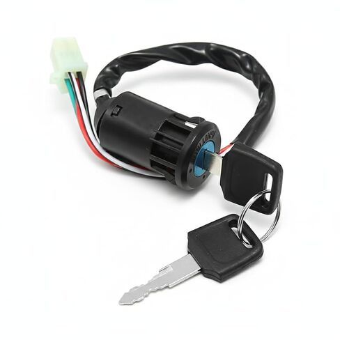 Saihisday 4 Wires Chinese ATV Ignition Switch Key for 50cc 70cc 90cc 110cc 150cc 200cc 250cc ATV 125cc Quad 4 Wheeler Scooter Parts Tao Tao Coolster Baja Hawk Sunl Apollo Dirt Bike Scooter Parts in Kuwait