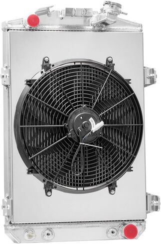 3 Row Aluminum Radiator Shroud+Fan For 1930 Chevrolet Cars Chevy V8 Conversion Radiators 30 in Saudi Arabia