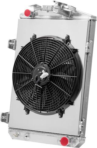3 Row Aluminum Radiator Shroud+Fan For 1930 Chevrolet Cars Chevy V8 Conversion Radiators 30 in Saudi Arabia
