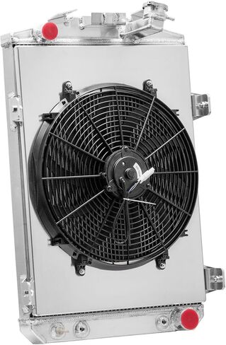 3 Row Aluminum Radiator Shroud+Fan For 1930 Chevrolet Cars Chevy V8 Conversion Radiators 30 in Saudi Arabia