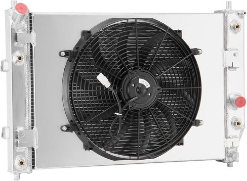 3 Row Core Radiator+Shroud Fan Fit for 2005-2013 Chevy Corvette C6 6.0L 6.2L 7.0L V8 Engines/ 2003-2006 Chevy SSR With Saab 9-7x V8 Engines in Kuwait