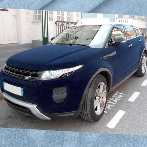 XhuangTech Blue Suede Fabric Wrap, 12"x60" Premium Suede Wrap for Car Interior & Exterior, Self-Adhesive Microfiber & Synthetic Leather, DIY Elastic Stretchable Interior Film for Car and Home Decor in Kuwait