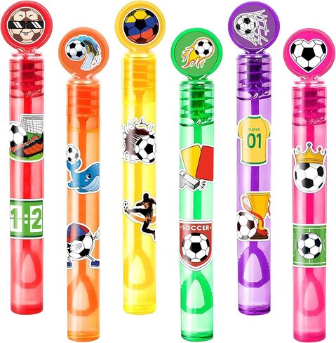 24PCS Soccer Party Favors for Kids, Mini Bubble Wands, Soccer Birthday Party Supplies, Goody Bag Stuffers, Piñata Fillers, Classroom Rewards, Pre-Filled Toys in Saudi Arabia