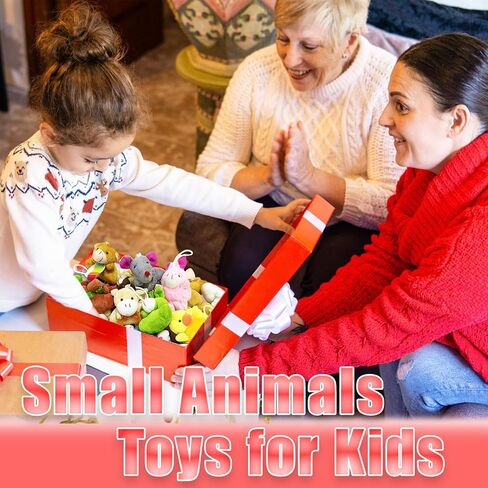 Xanllaxa 36 Pcs Mini Plush Animals Toys,Cute Stuffed Animals Plush Set for Kids,Goodie Bag Fillers,Basket Stuffers,School Prizes,Valentine's Day Party Supplies in Saudi Arabia
