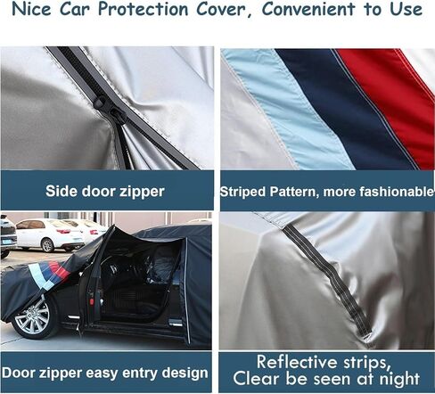 Car Cover Waterproof for BMW M8/ M8 Competition Coupe Convertible (2019-2023), Outdoor Car Covers Waterproof Breathable Large Car Cover with Zipper, Custom Full Car Cover Scratchproof Sun-Resistant ( in Kuwait