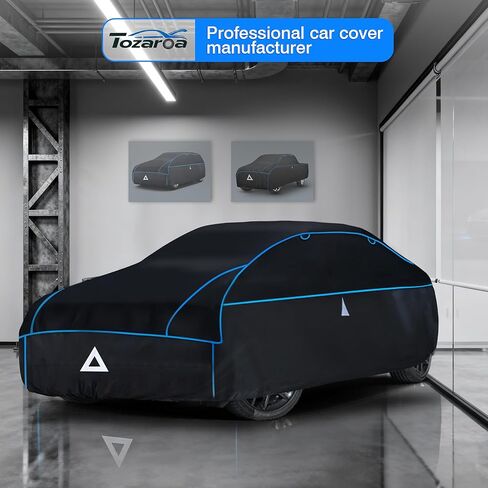 Hail Protector Car Cover for Sedan(Length:179-185inch) + Gift Windshield Sunshade, Multi-Layered EVA Hail Proof Car Cover, Padded Car Hail Protector Blanket for Corolla/Prius, Civic, Jetta, Forte etc. in Saudi Arabia
