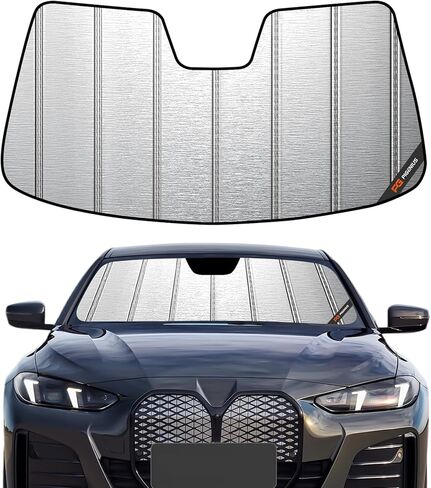Pigenius Windshield Sun Shade for BMW 3 Series Sedan & M3 (G20/G80) 2023-2026, Fits 330i M340i M3 Competition CS, Metallic Silver Finish in Kuwait