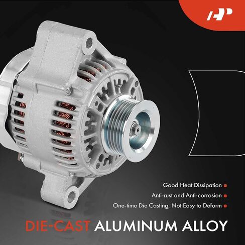 A-Premium Alternator Compatible with Lexus GS300 1993-1997, SC300 1995-1996 & Toyota Supra 1996-1998, 3.0L, 12V 80A 6-Groove Pulley Clockwise, Replace# 2706046050, 270604605084 in Kuwait