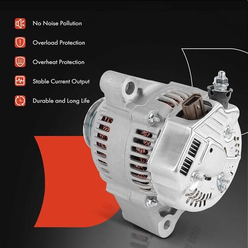 A-Premium Alternator Compatible with Lexus GS300 1993-1997, SC300 1995-1996 & Toyota Supra 1996-1998, 3.0L, 12V 80A 6-Groove Pulley Clockwise, Replace# 2706046050, 270604605084 in Kuwait