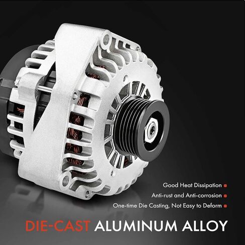 A-Premium Alternator Compatible with Dodge Ram 1500 2500 3500 4000 1999-2000, Ram 1500 Van 2500 Van 3500 Van 1999-2000, Durango Dakota 1999-2000, 3.9L 5.2L 8.0L, 136Amp 12V 7-Groove Pulley Clockwise in Saudi Arabia