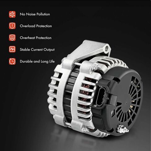 A-Premium Alternator Compatible with Dodge Ram 1500 2500 3500 4000 1999-2000, Ram 1500 Van 2500 Van 3500 Van 1999-2000, Durango Dakota 1999-2000, 3.9L 5.2L 8.0L, 136Amp 12V 7-Groove Pulley Clockwise in Saudi Arabia