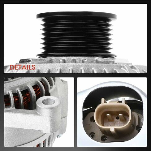 A-Premium Alternator Compatible with Dodge Ram 1500 2500 3500 4000 1999-2000, Ram 1500 Van 2500 Van 3500 Van 1999-2000, Durango Dakota 1999-2000, 3.9L 5.2L 8.0L, 136Amp 12V 7-Groove Pulley Clockwise in Saudi Arabia