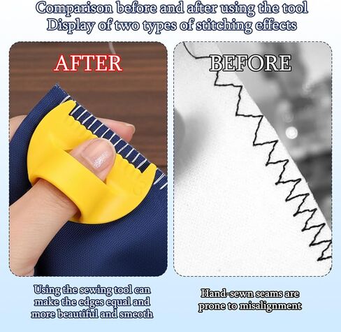 Edge Stit Lock and Sewing Gauge Set, 11pcs 3mm/4mm Hand Sewing Guide Tool for Daily Garment Mending and Precision Quilting Projects with Rulers Seam Ripper in Saudi Arabia