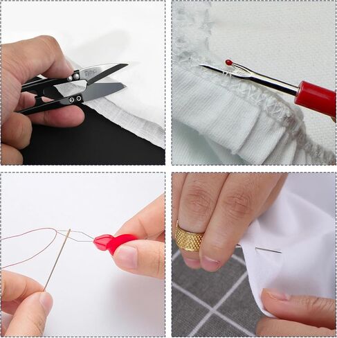 Edge Stit Lock and Sewing Gauge Set, 11pcs 3mm/4mm Hand Sewing Guide Tool for Daily Garment Mending and Precision Quilting Projects with Rulers Seam Ripper in Saudi Arabia