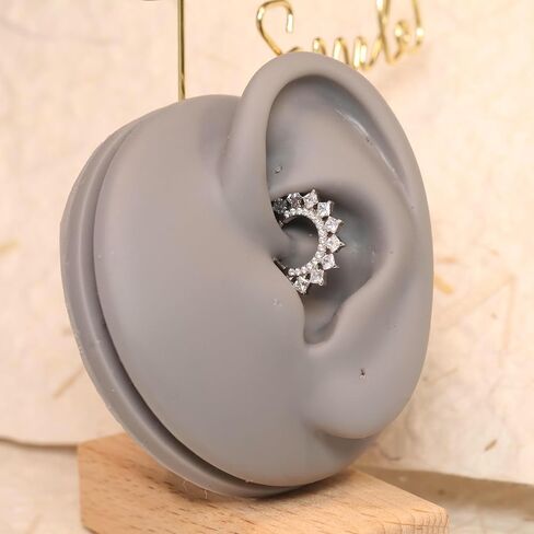 FUNLMO 316L الجراحية الصلب الحاجز الدائري Daith ثقب المجوهرات الأنف الدائري هوب الزنمة اللولب الرخ ثقب المجوهرات الغضروف أقراط للنساء الرجال in Kuwait