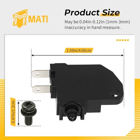 M MATI مقاوم للماء الفرامل الأمامية إيقاف الضوء التبديل لياماها FZ-07 FZ-09 MT-07 MT-09 YZF-R7 YZF-R3 SCR950 رابتور غريزلي كودياك 700 FJ-09 XSR700 XSR900 2014-2024 1HP-83980-01-00 1HP-83980-00-00 in Kuwait