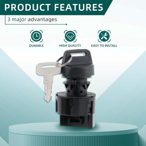 AUTOKAY 4011002 Ignition Key Switch Fits for Polaris Sportsman 400 500 600 700 800 Ranger 400 425 500 570 700 800 900 1000 RZR 570 800 900 XP 1000 Re#4012165 4012164 Off/Run/Start 6 Pin 3 Position in Saudi Arabia