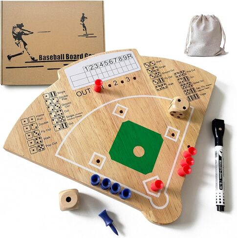Baseball Board Game, Oak Made Leisure Game for Sport Battle Table Game for Family Party Holiday in Saudi Arabia