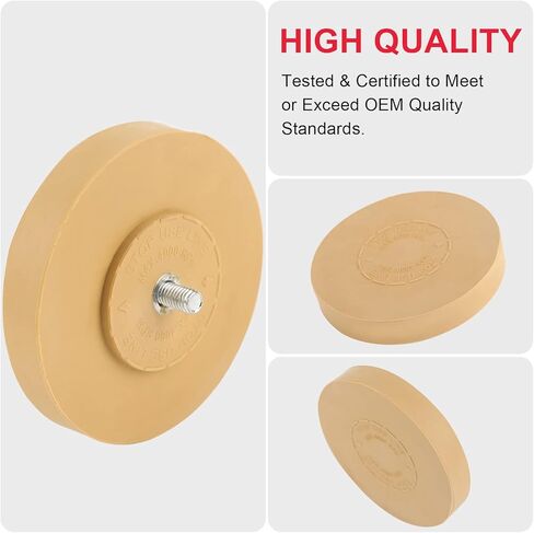 Rubber Eraser Wheel,Decal Remover Eraser Wheel - 4 inch Pad with Drill Adapter - Adhesive Remover Tool,Removes Vinyl Decals,Stripes,Stickers,Tape,Emblems,Cars Trucks RV's Signs and More in Kuwait