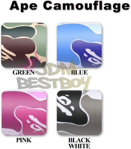 Free Tool Kit Camouflage Ape Black Vinyl Wrap Sticker Decal Air Release Bubble Free Car Decoration Film - 24"x60" (2FTx5FT) in Saudi Arabia