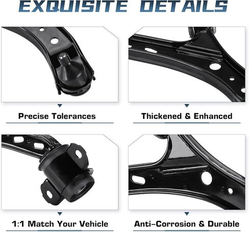 Front Lower Control Arm with Ball Joint Assembly for 2005-2010 Ford Mustang Base GT Bullit Driver & Passenger Side Suspension Kit K80727 K80726 2pcs in Kuwait