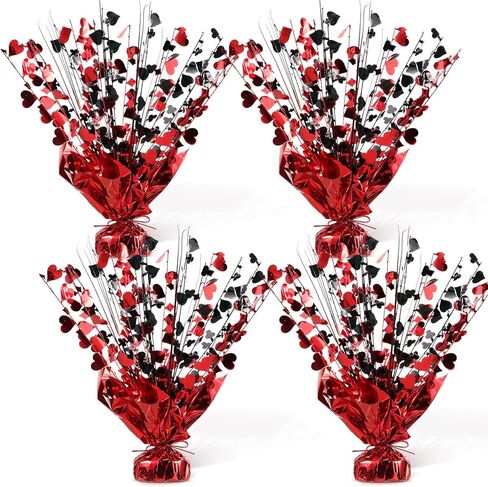 Foilswirl 12 Pcs Casino Metallic Foil Spray Centerpieces for Tables Las Vegas Theme Party Supplies Casino Theme Party Decorations for Poker Night Game Night Wedding Birthday Home Decoration in Kuwait