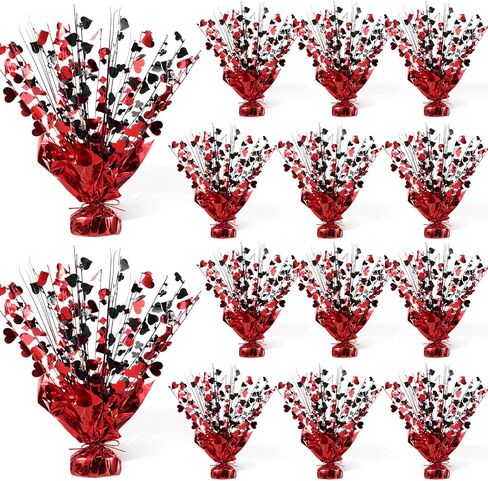 Foilswirl 12 Pcs Casino Metallic Foil Spray Centerpieces for Tables Las Vegas Theme Party Supplies Casino Theme Party Decorations for Poker Night Game Night Wedding Birthday Home Decoration in Kuwait